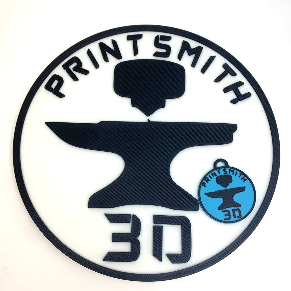 PrintSmith 3D custom brand plaque and keychain