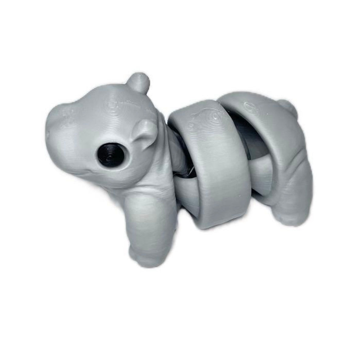 Flexi Hippo - home decor statuette minimalist flexible figurine