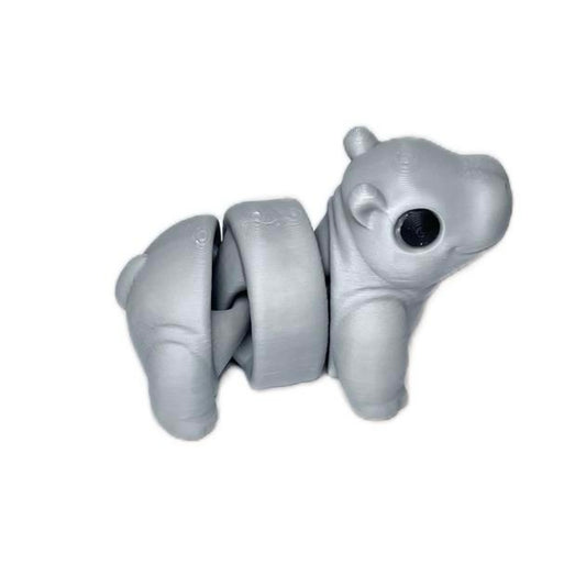 Flexi Hippo - home decor statuette minimalist flexible figurine