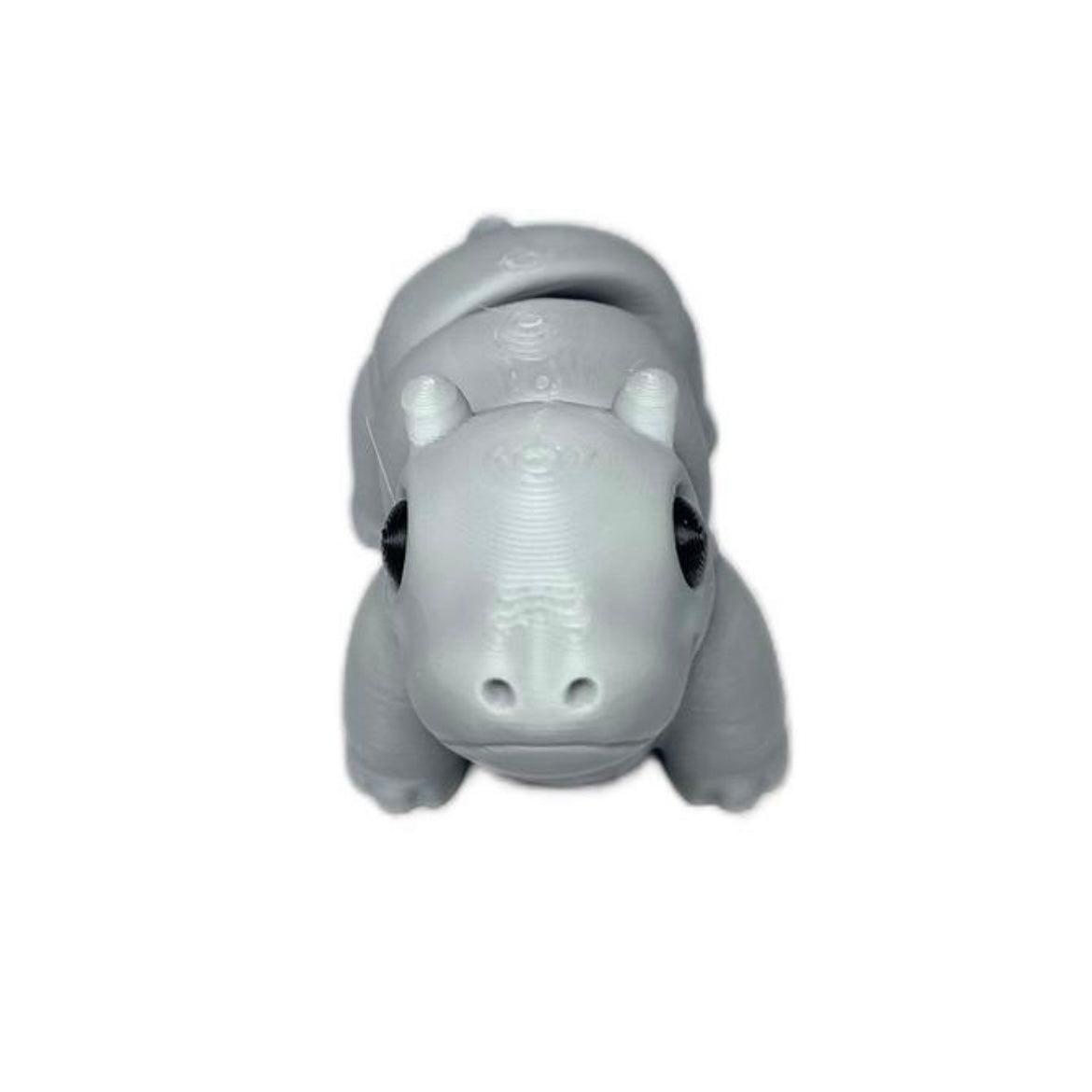 Flexi Hippo - home decor statuette minimalist flexible figurine