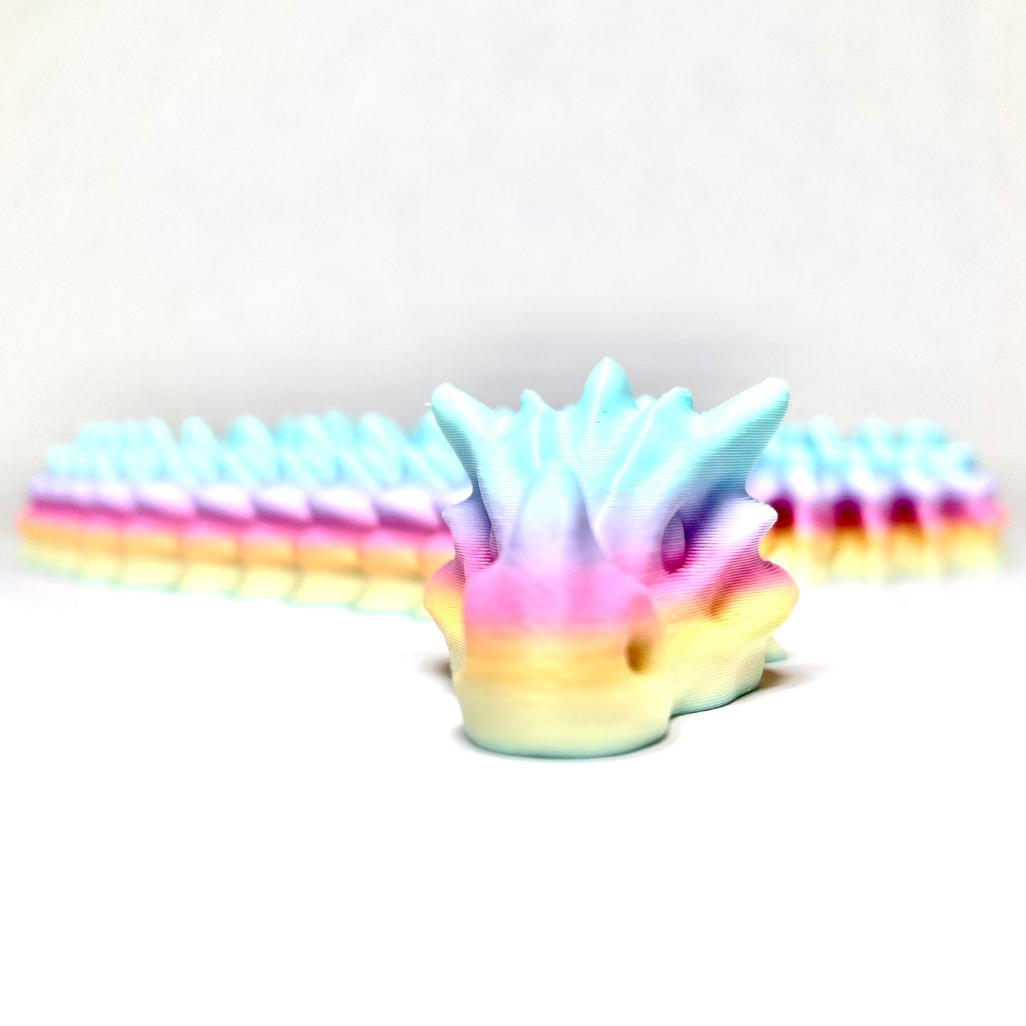 Rainbow Bone Dragon - 90 Link - flexible statuette home decor figurine